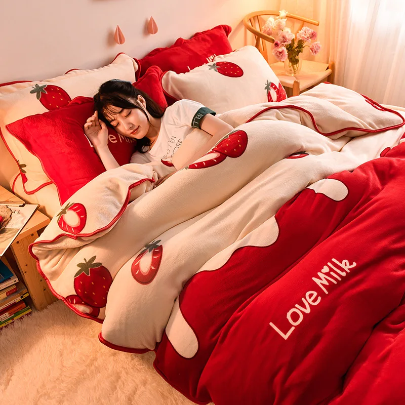 Flannel Bedding Set For Bed 1 Pillowcase 1 Bed Sheet 1PCS Quilt Cover Bedroom Supplies Soft Warm Set
Flannel Bedding Set For Bed 1 Pillowcase 1 Bed Sheet 1PCS Quilt Cover Bedroom Supplies Soft Warm Set