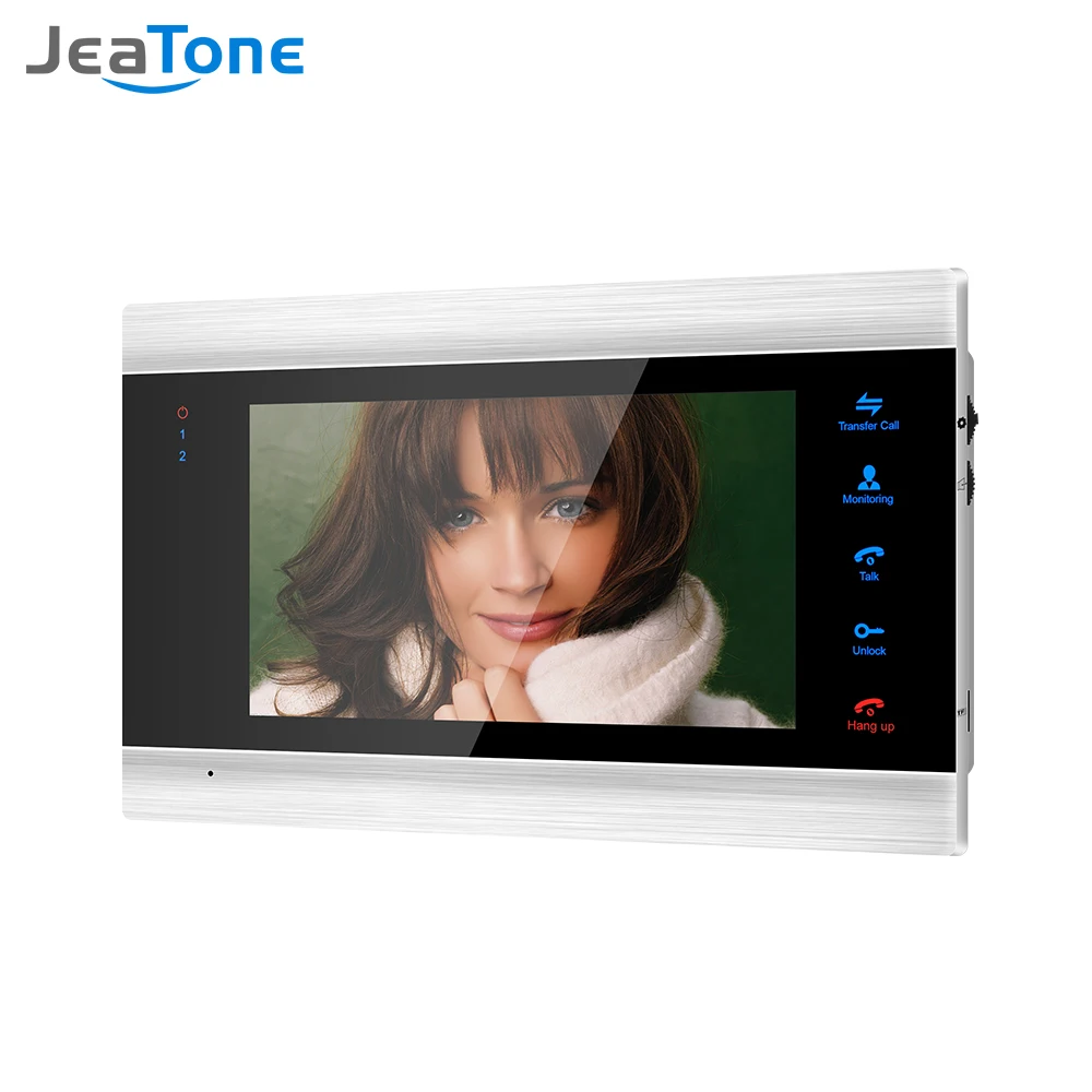 Jeatone 7 дюймовый внутренний монитор видеодомофон дверной звонок система