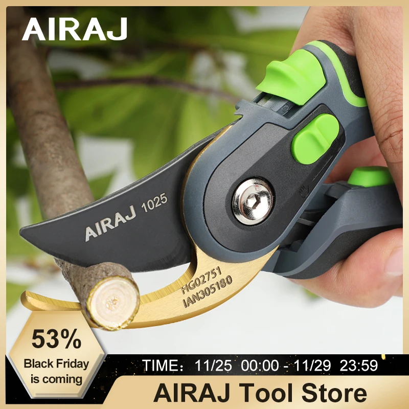 AIRAJ Gardening Pruning Shears, Which Can Cut Branches of 24mm Diameter, Fruit Trees, Flowers,Branches and Scissors Hand Tools
AIRAJ Gardening Pruning Shears, Which Can Cut Branches of 24mm Diameter, Fruit Trees, Flowers,Branches and Scissors Hand Tools