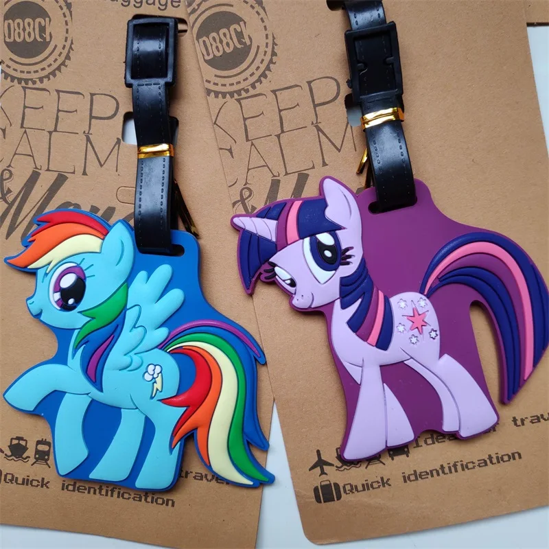 Kawaii Little Pony бирка для чемодана мультяшная лошадь идентификационный адрес