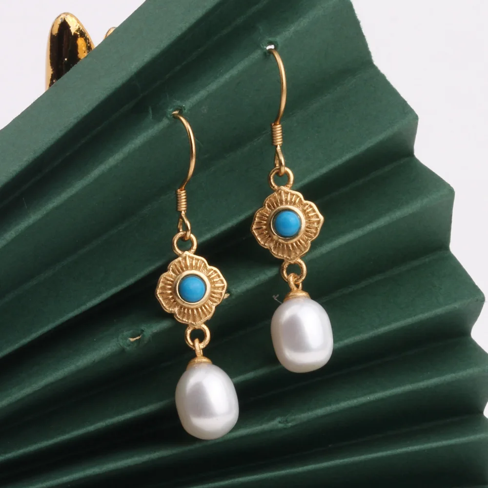 UBESTNICE Handmade Auspicious 925 Silver Sterling Vintage Gold Filled For Women Freshwater Pearls 7mm Fine Jewelry Drop Earrings
UBESTNICE Handmade Auspicious 925 Silver Sterling Vintage Gold Filled For Women Freshwater Pearls 7mm Fine Jewelry Drop Earrings