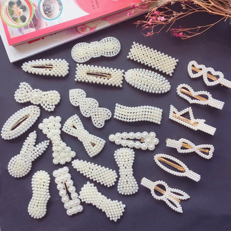 Handmade Pearls Hair Clips for Women Fashion Geometric Barrettes Headwear Girls Sweet Hairpins Hair Accessorie
Handmade Pearls Hair Clips for Women Fashion Geometric Barrettes Headwear Girls Sweet Hairpins Hair Accessorie