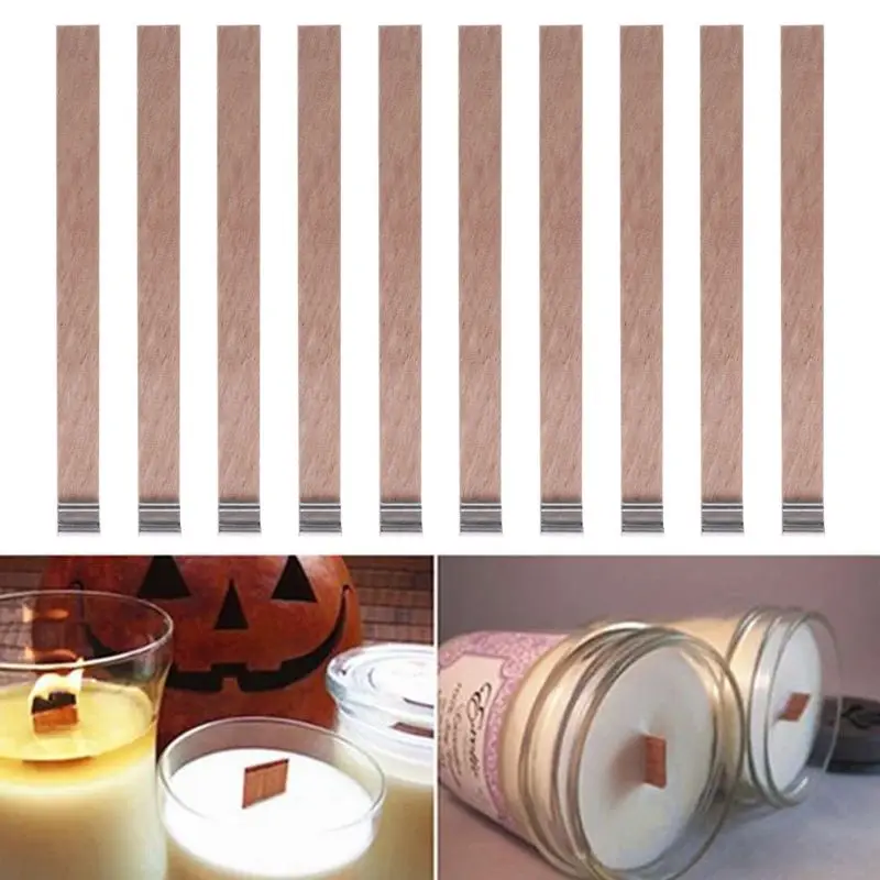 50pcs 8mm Wooden Wick Candle Core Sustainer Tab DIY for Candles Making Soy Wax
50pcs 8mm Wooden Wick Candle Core Sustainer Tab DIY for Candles Making Soy Wax
