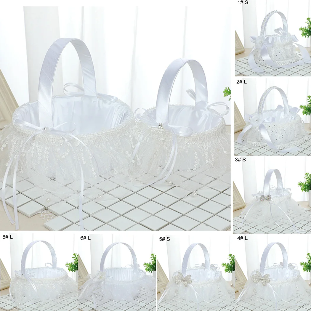 1PC Wedding Basket Ring Pillow Flower Storage Basket Flower Girl Basket with Heart Buckle Satin Ribbons Hanging Basket
1PC Wedding Basket Ring Pillow Flower Storage Basket Flower Girl Basket with Heart Buckle Satin Ribbons Hanging Basket