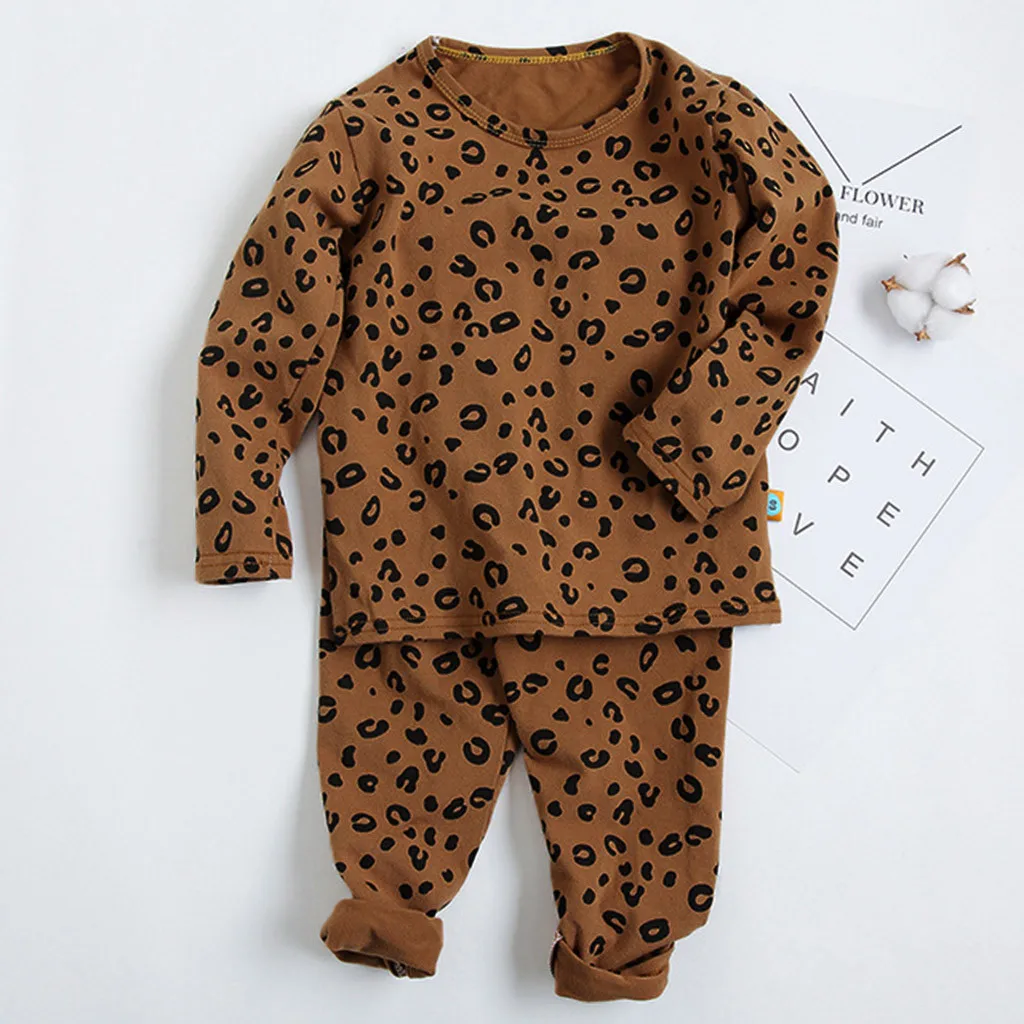 Toddler Baby Clothes Leopard Print Long Sleeve Top Pant Set Pajamas Comfortable Personality Home Service Kids Clothes
Toddler Baby Clothes Leopard Print Long Sleeve Top Pant Set Pajamas Comfortable Personality Home Service Kids Clothes