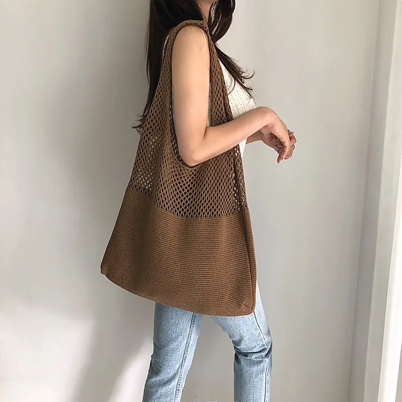 Casual Hollow Woven Women Shoulder Bags Casual Knitted Handbags Large Capacity Designer Totes Female Beach Shopping Bag Purses
Casual Hollow Woven Women Shoulder Bags Casual Knitted Handbags Large Capacity Designer Totes Female Beach Shopping Bag Purses