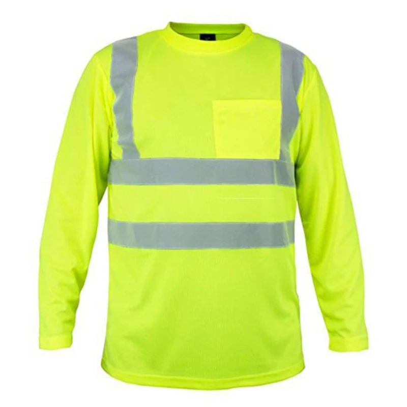 Летняя быстросохнущая рабочая одежда Hi Vis безопасная желтая футболка