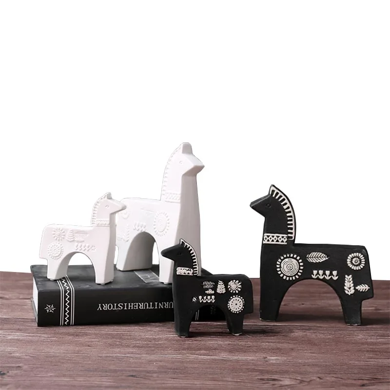 13cm 20cm White Black Ceramic Horse Figurines Nordic Style Vintage Animal Ornament Fairy Garden Accessories Home Decoration
13cm 20cm White Black Ceramic Horse Figurines Nordic Style Vintage Animal Ornament Fairy Garden Accessories Home Decoration