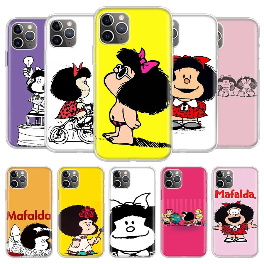 Mafalda Cover Phone Case For iPhone 13 12 11 Pro 7 6 X 8 6S Plus XS MAX + XR Mini SE 5S Coque Shell Capa Fundas Protective
Mafalda Cover Phone Case For iPhone 13 12 11 Pro 7 6 X 8 6S Plus XS MAX + XR Mini SE 5S Coque Shell Capa Fundas Protective