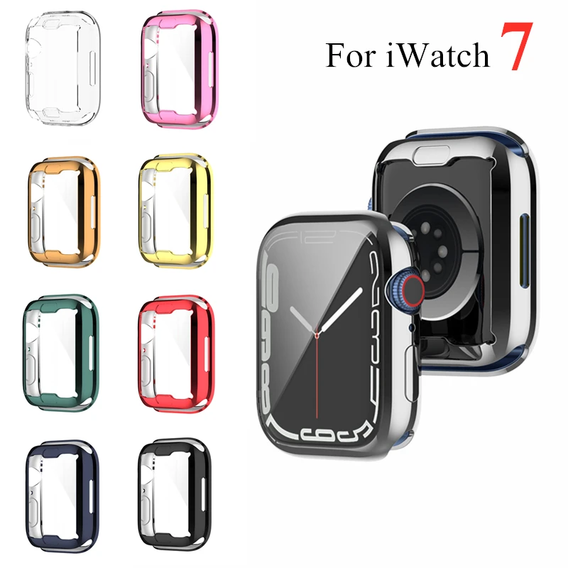 Мягкий защитный чехол для Apple Watch 7 45 мм 41 мм, полностью закрывающий защитный чехол из ТПУ для iWatch 7, аксессуары для корпуса
Мягкий защитный чехол для Apple Watch 7 45 мм 41 мм, полностью закрывающий защитный чехол из ТПУ для iWatch 7, аксессуары для корпуса