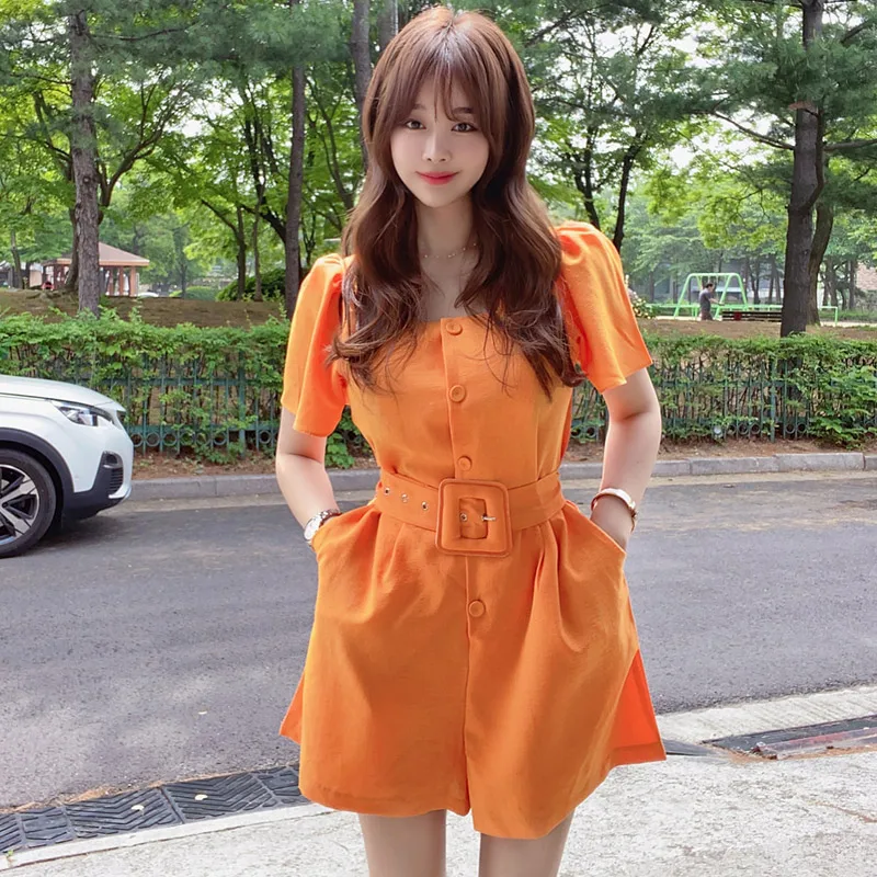 orange Short jumpsuits for women Summer wear korea Short Sleeve square neck cotton Sexy Ladies one piece short Pants
orange Short jumpsuits for women Summer wear korea Short Sleeve square neck cotton Sexy Ladies one piece short Pants