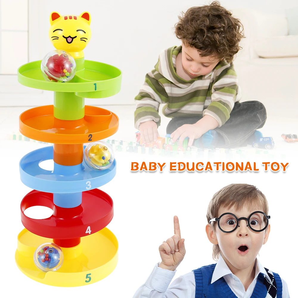 5 Layer Ball Drop and Roll Swirling Tower Toddler Ball Drop Toy Colorful Rolling Ball Tower Funny Swirling Children Puzzle Game
5 Layer Ball Drop and Roll Swirling Tower Toddler Ball Drop Toy Colorful Rolling Ball Tower Funny Swirling Children Puzzle Game