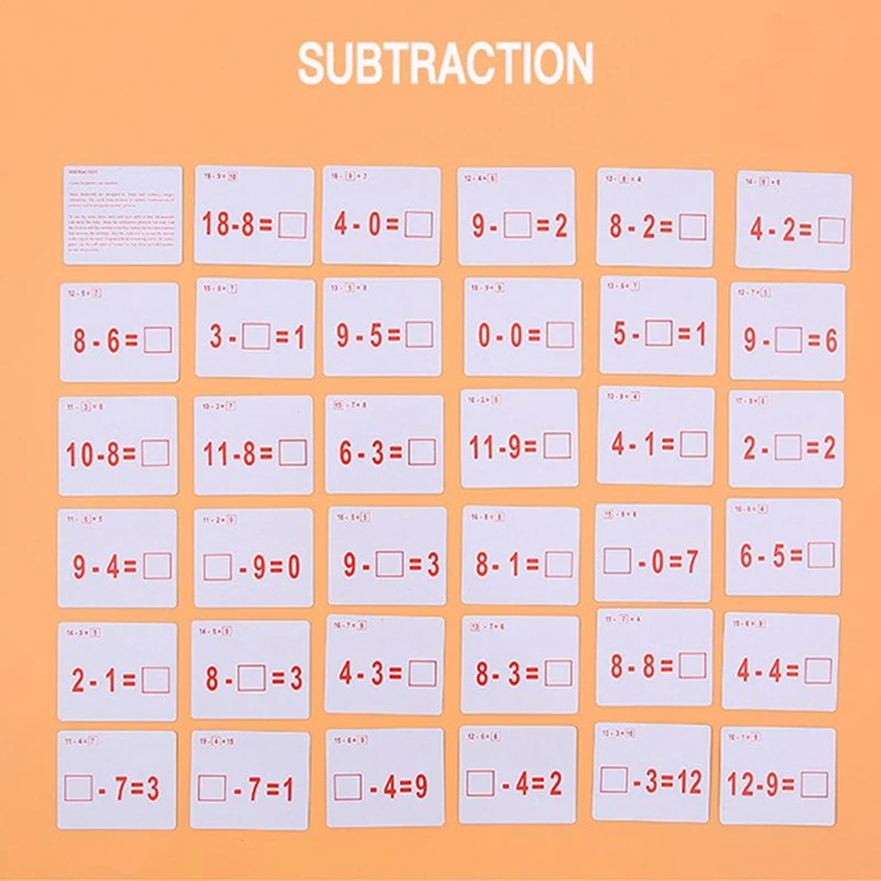 24Pcs Baby Montessori Educational Math Learning Cards Toys Addition Subtraction Multiplication Division Arithmetic Card With Pen
24Pcs Baby Montessori Educational Math Learning Cards Toys Addition Subtraction Multiplication Division Arithmetic Card With Pen
