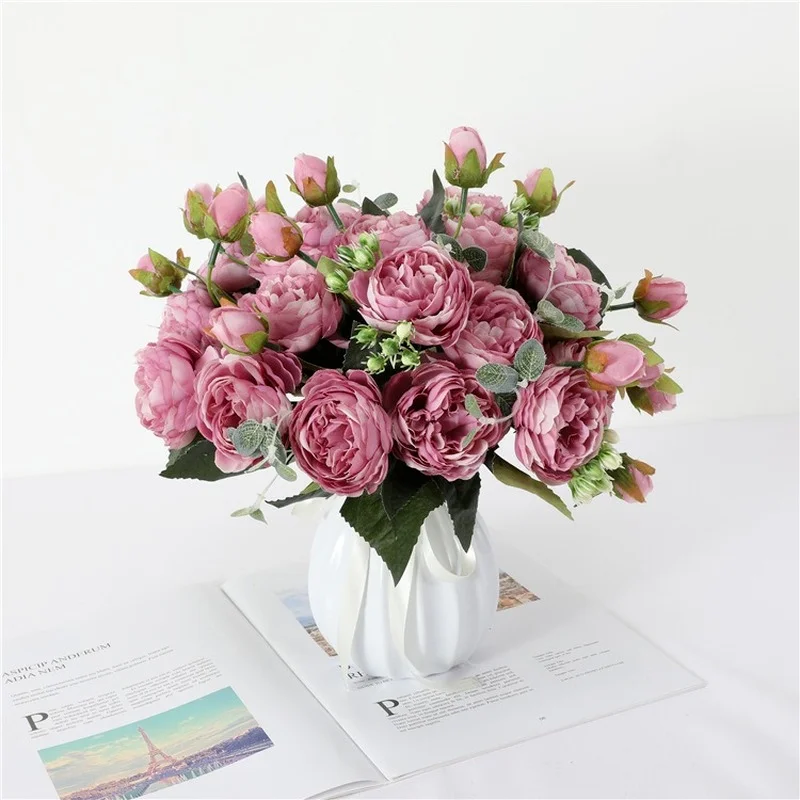9 Heads Core Peony Artificial Flowers Wedding Bride Hand Holding Peony Bouquet Fake Flower Roses Home Decoration Accessories
9 Heads Core Peony Artificial Flowers Wedding Bride Hand Holding Peony Bouquet Fake Flower Roses Home Decoration Accessories