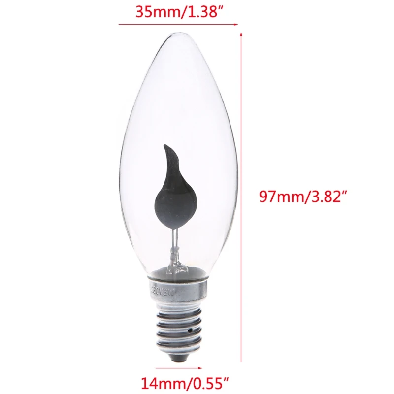 YYSD E14 3W Edison Filament Candle Flicker Light Bulb Tail/Tipped Retro Decor Lamp
YYSD E14 3W Edison Filament Candle Flicker Light Bulb Tail/Tipped Retro Decor Lamp