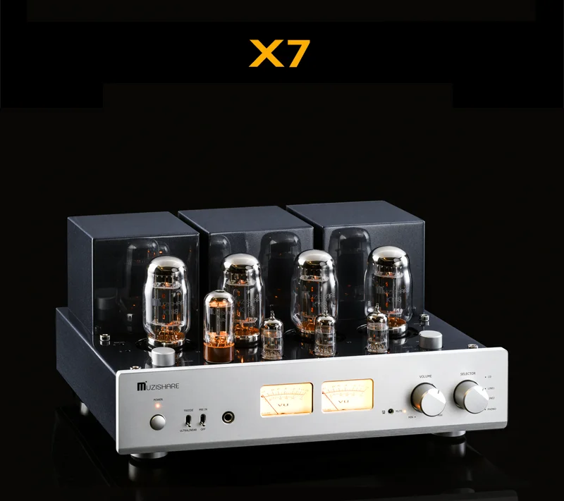 

MUZISHARE X7 balanced Tube Amplifier KT88 double High Pressure rectification power Amp GZ34 260W Phono Preamplifier XLR input