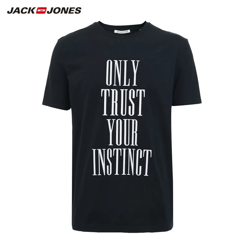 JackJones Men's Cotton Letter Embroidery Slim Fit Ribbed Round Neckline Short-sleeved T-shirt|220101540
JackJones Men's Cotton Letter Embroidery Slim Fit Ribbed Round Neckline Short-sleeved T-shirt|220101540