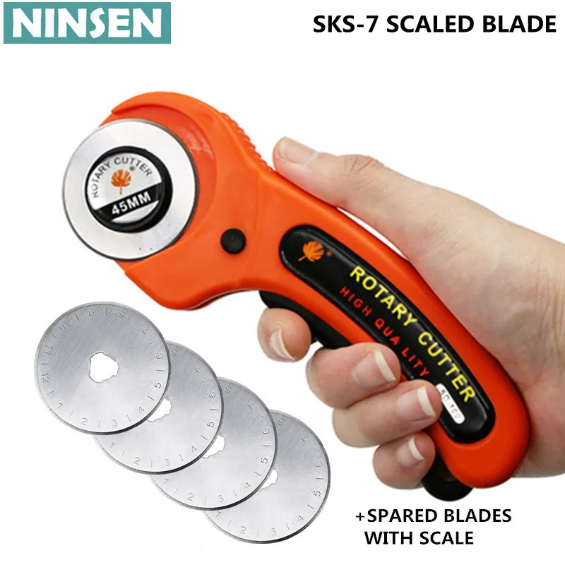 45mm/28mm Rotary Blade Cutter Roller Wheel Round Scale Knife For DIY Hand Cutting Leather Fabric Paper Tailor Tools
45mm/28mm Rotary Blade Cutter Roller Wheel Round Scale Knife For DIY Hand Cutting Leather Fabric Paper Tailor Tools
