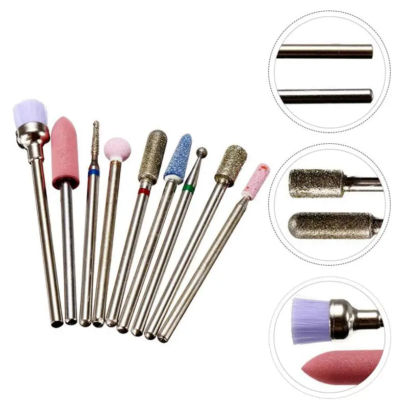 9pcs/set Nail Drill Bits Round Cones Grinding Head Nail Polish Grinding Head
9pcs/set Nail Drill Bits Round Cones Grinding Head Nail Polish Grinding Head