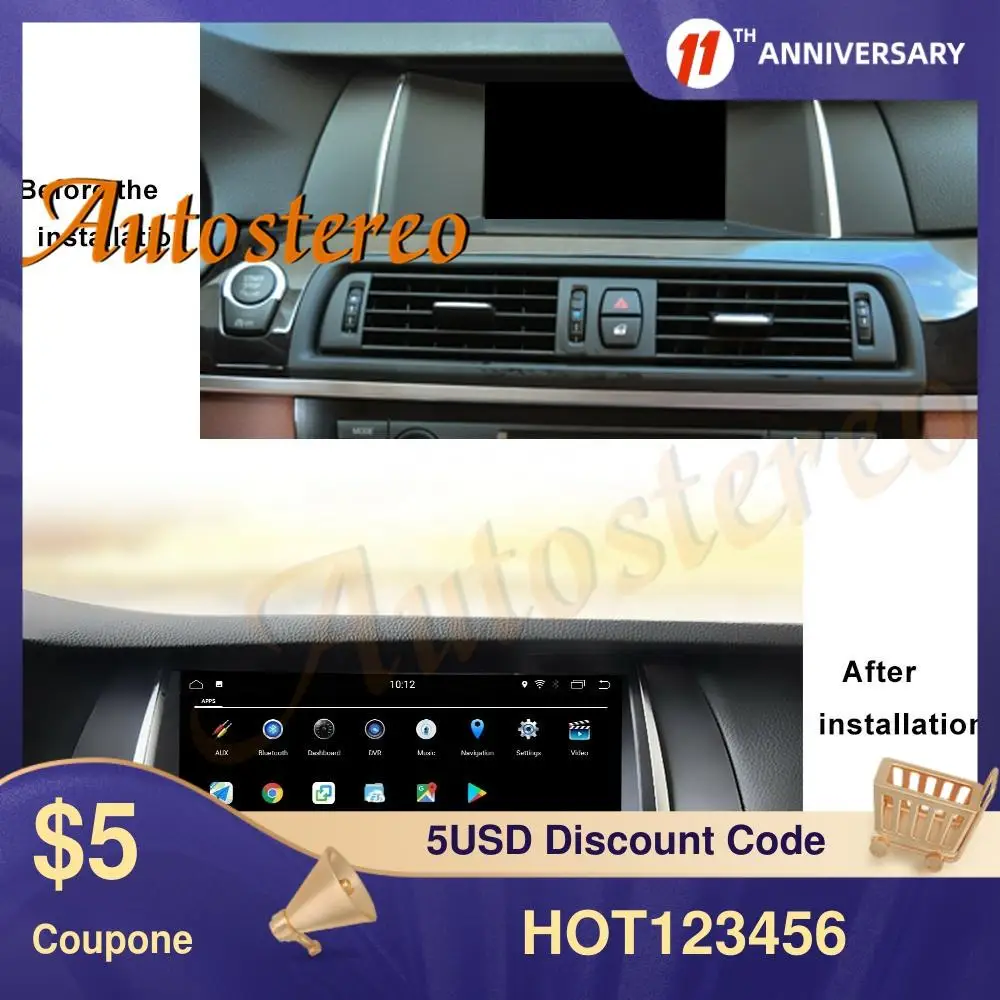 Android 9.0 IPS Screen Auto Stereo For BMW 5 Series GT F07 5GT 2010+ Car GPS Navi Screen WIFI Google Carplay Idrive DVD Player
Android 9.0 IPS Screen Auto Stereo For BMW 5 Series GT F07 5GT 2010+ Car GPS Navi Screen WIFI Google Carplay Idrive DVD Player