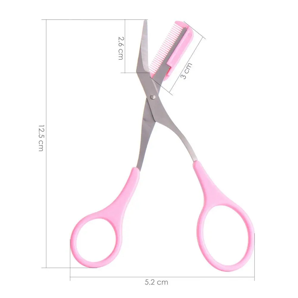 Professional Makeup Tools Women's Fashion Stainless Steel With Comb Eyebrow Trimmer Trimming Eyebrow Scissors Eyebrow Knife 
Professional Makeup Tools Women's Fashion Stainless Steel With Comb Eyebrow Trimmer Trimming Eyebrow Scissors Eyebrow Knife