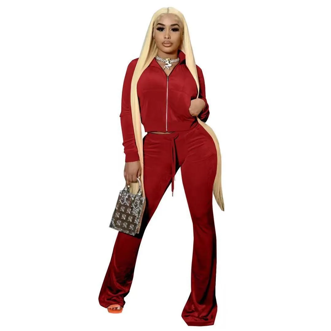 S-2XL Wholesale Dropshipping Winter Sport Two Piece Set Ladies Solid Color Outfit Suit Long Sleeve Coat & Flares Tracksuit Women
S-2XL Wholesale Dropshipping Winter Sport Two Piece Set Ladies Solid Color Outfit Suit Long Sleeve Coat & Flares Tracksuit Women