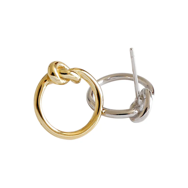 TF-314 Japan and South Korea S925 sterling silver earrings simple ring knotted rope knot women's earrings silver earrings
TF-314 Japan and South Korea S925 sterling silver earrings simple ring knotted rope knot women's earrings silver earrings