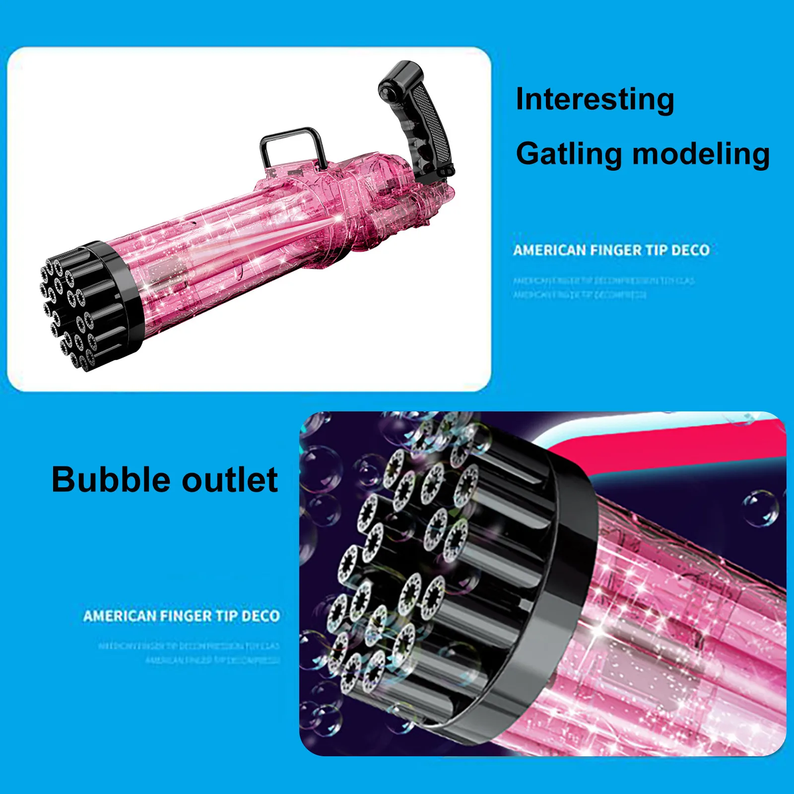 New Gatling Bubble Machine Automatic Bubble Guns For Kids Electric Bubble Shooter Gatling Summer Soap Water Bubble Maker #622
New Gatling Bubble Machine Automatic Bubble Guns For Kids Electric Bubble Shooter Gatling Summer Soap Water Bubble Maker #622
