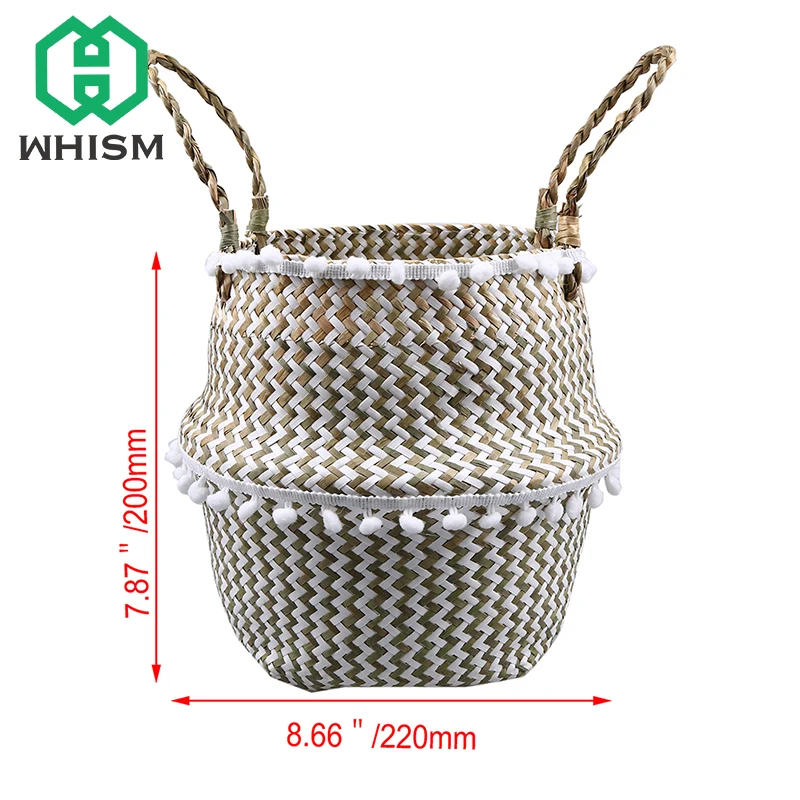 WHISM Hand-Woven Flower Basket Planter Folding Natural Seagrass Plant Pot Flowerpot Decorative Storage Baskets Succulent Pots
WHISM Hand-Woven Flower Basket Planter Folding Natural Seagrass Plant Pot Flowerpot Decorative Storage Baskets Succulent Pots
