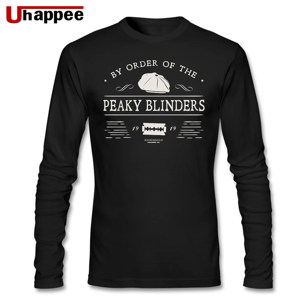 Peaky Blinders Томас Шелби ТВ шоу мужчины o образным вырезом печати с длинным рукавом на