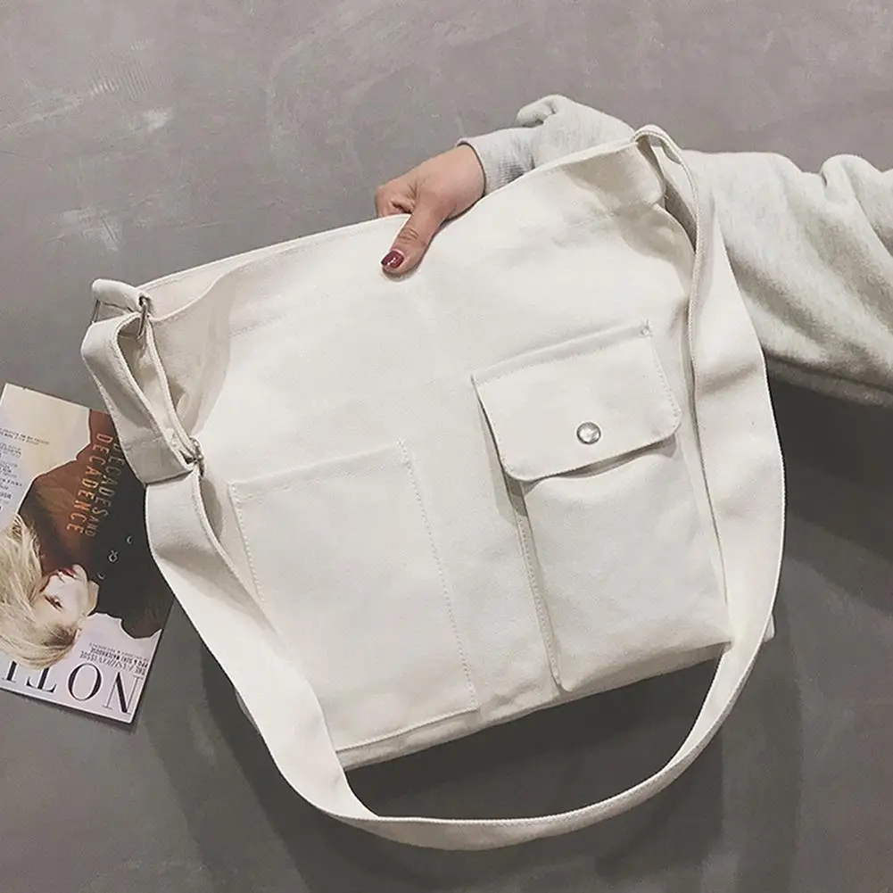 Large Capacity Korean Style Canvas Bag 2021 New Shoulder Bags Women Handbags Simple Fashion Crossbody Bag Shopping Pocket Black
Large Capacity Korean Style Canvas Bag 2021 New Shoulder Bags Women Handbags Simple Fashion Crossbody Bag Shopping Pocket Black