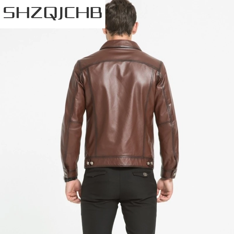 JCHB 2021 Trend High Quality Man Coat Autumn Classic British Jacket Male Winter Mens Brown Leather Jackets Fashion Cowhide Men C
JCHB 2021 Trend High Quality Man Coat Autumn Classic British Jacket Male Winter Mens Brown Leather Jackets Fashion Cowhide Men C