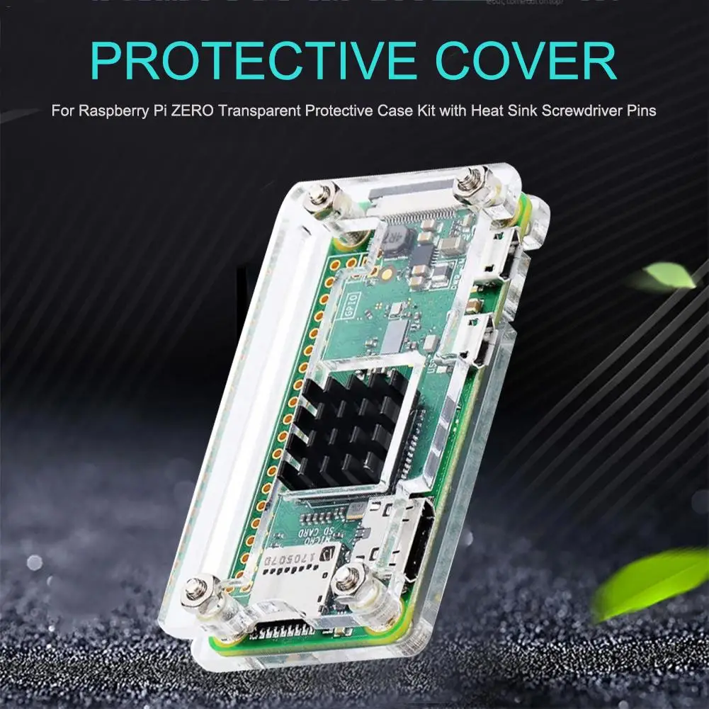 For Raspberry Pi ZERO Transparent Protective Case Cover Kit With Acrylic Shell Heat Sink Screwdriver Pins Computer Accessories
For Raspberry Pi ZERO Transparent Protective Case Cover Kit With Acrylic Shell Heat Sink Screwdriver Pins Computer Accessories