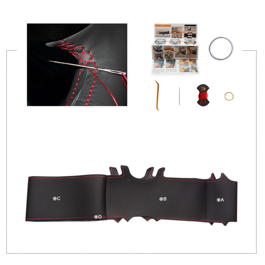 MEWANT Black Genuine Leather Hand Sew Car Steering Wheel Cover for Jeep Compass Cherokee Grand Cherokee Wrangler Patriot 2011
MEWANT Black Genuine Leather Hand Sew Car Steering Wheel Cover for Jeep Compass Cherokee Grand Cherokee Wrangler Patriot 2011