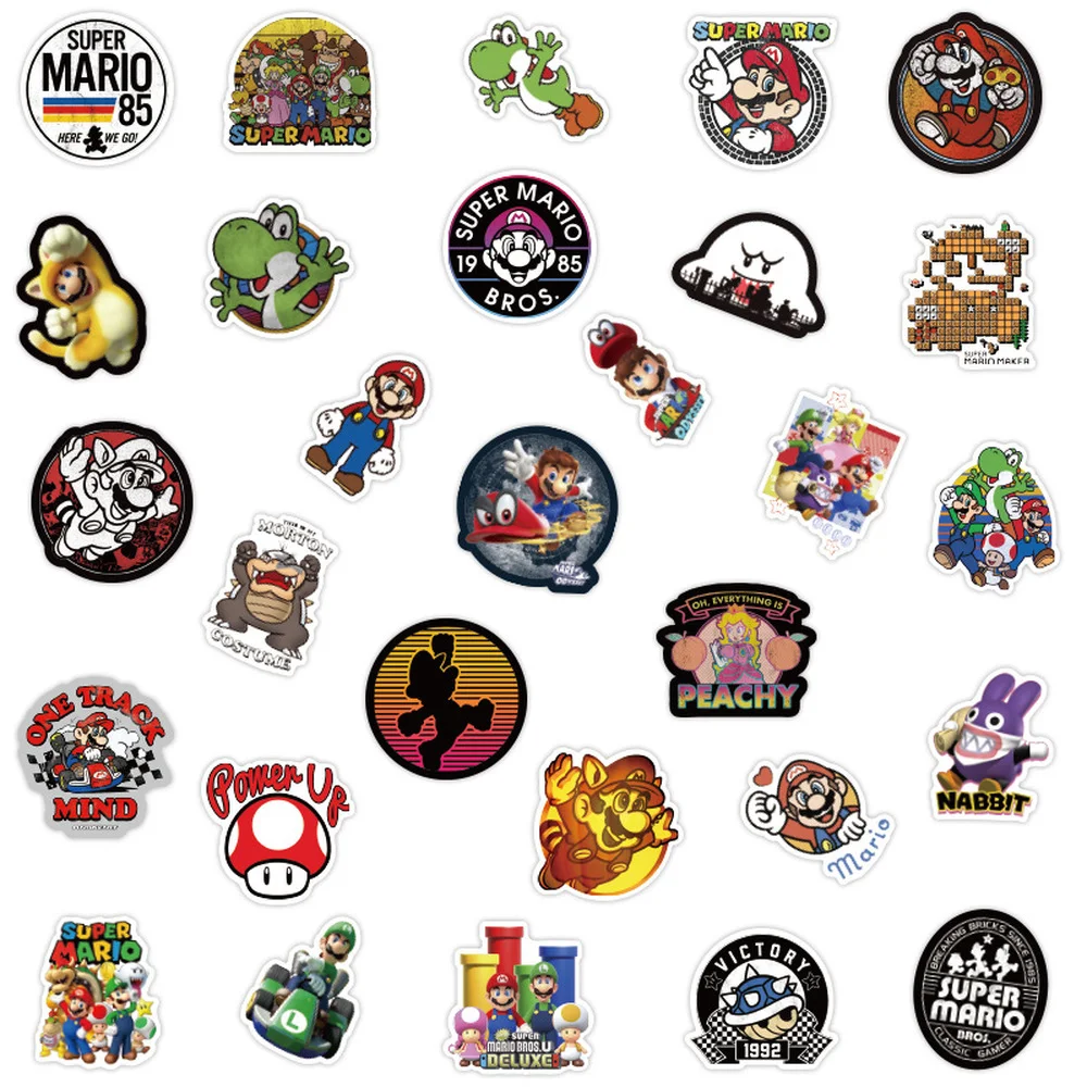 10/50PCS Classic Game Cartoon Super Mario Stickers DIY Luggage Phone Guitar Laptop Waterproof Kids Toy Graffiti Sticker Decal
10/50PCS Classic Game Cartoon Super Mario Stickers DIY Luggage Phone Guitar Laptop Waterproof Kids Toy Graffiti Sticker Decal