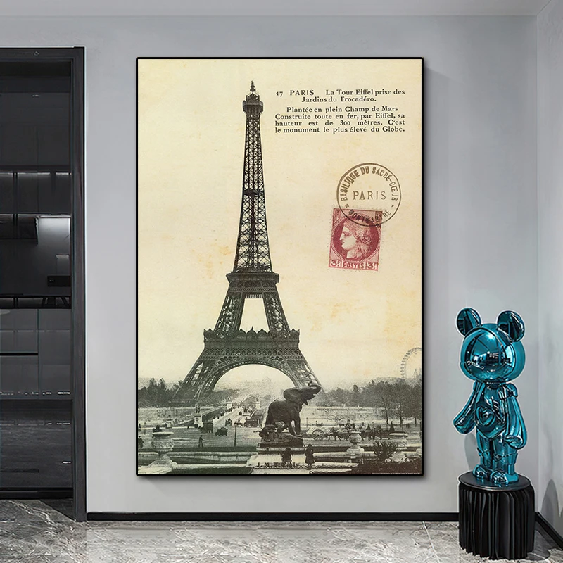 France Eiffel Tower Monument Poster Retro Architecture Landscape Canvas Painting Nordic Aisle Wall Art Living Room Decor Picture
France Eiffel Tower Monument Poster Retro Architecture Landscape Canvas Painting Nordic Aisle Wall Art Living Room Decor Picture