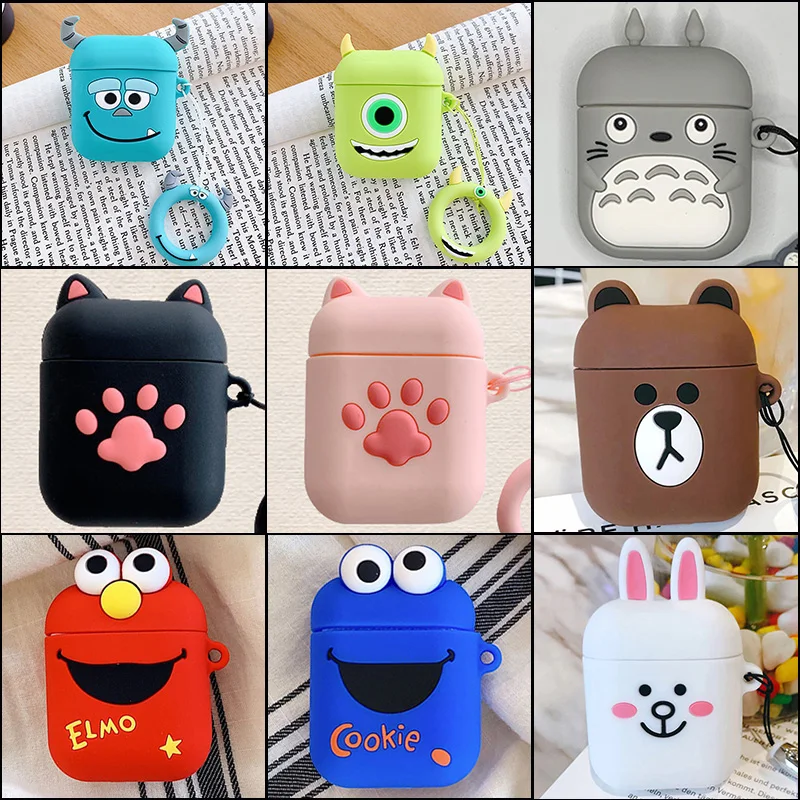For airpods case cute Cartoon Silicone Bluetooth Headphones Case Protective Cover For Apple Airpods 1 2 Accessories Charging Box
For airpods case cute Cartoon Silicone Bluetooth Headphones Case Protective Cover For Apple Airpods 1 2 Accessories Charging Box