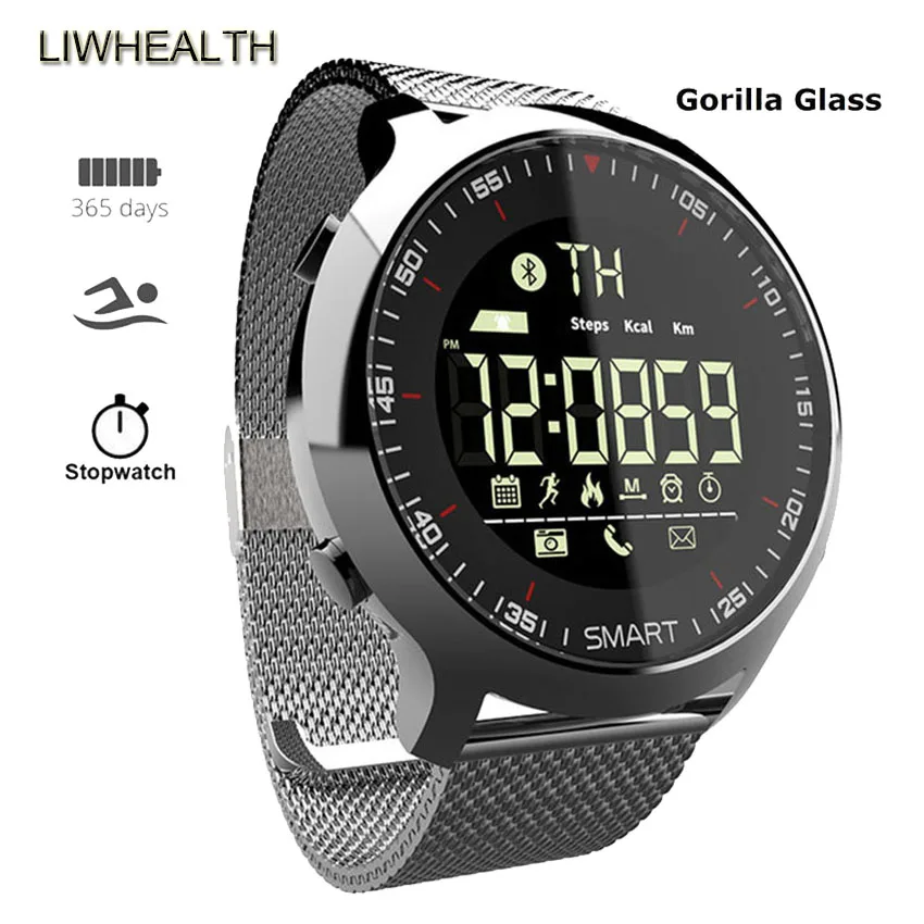 Стальные Смарт часы для дайвинга мужчин и женщин IP68 Reloj умные Apple/Xiaomi/Huawei/Lenovo PK IWO