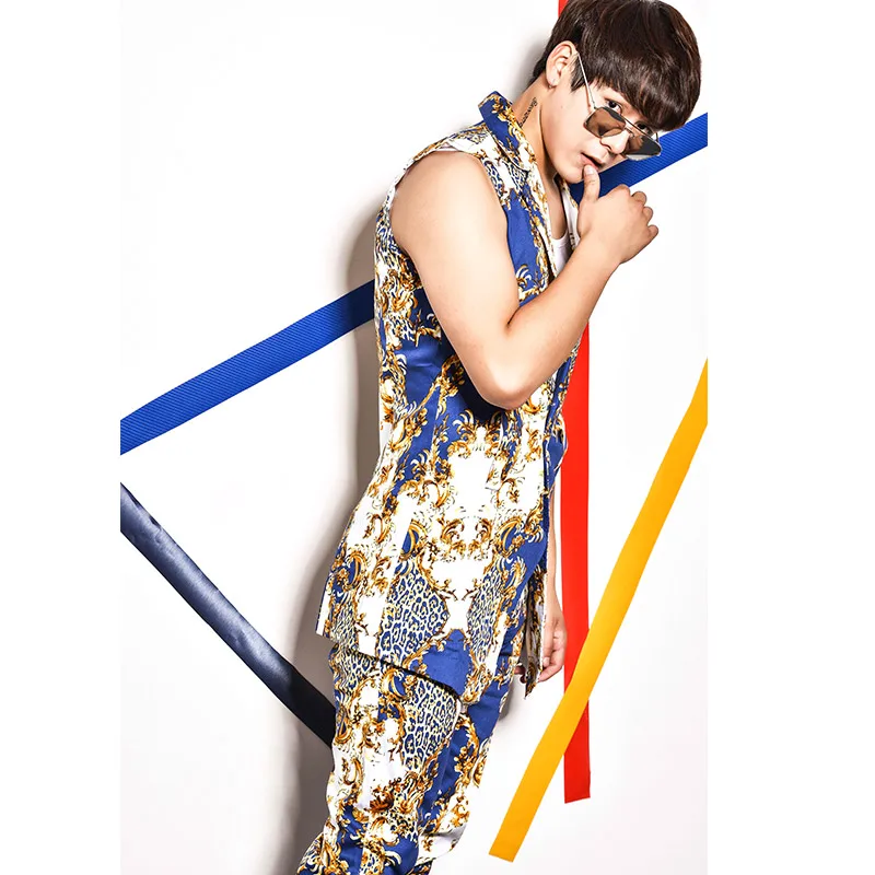 Nightclub host stage performance suit casual leopard print suit jazz dance Korean style slim waistcoat suit
Nightclub host stage performance suit casual leopard print suit jazz dance Korean style slim waistcoat suit