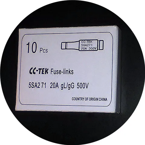 CC - TEK instead of 20 a 500 v fuse 5 sa271 fuse
CC - TEK instead of 20 a 500 v fuse 5 sa271 fuse