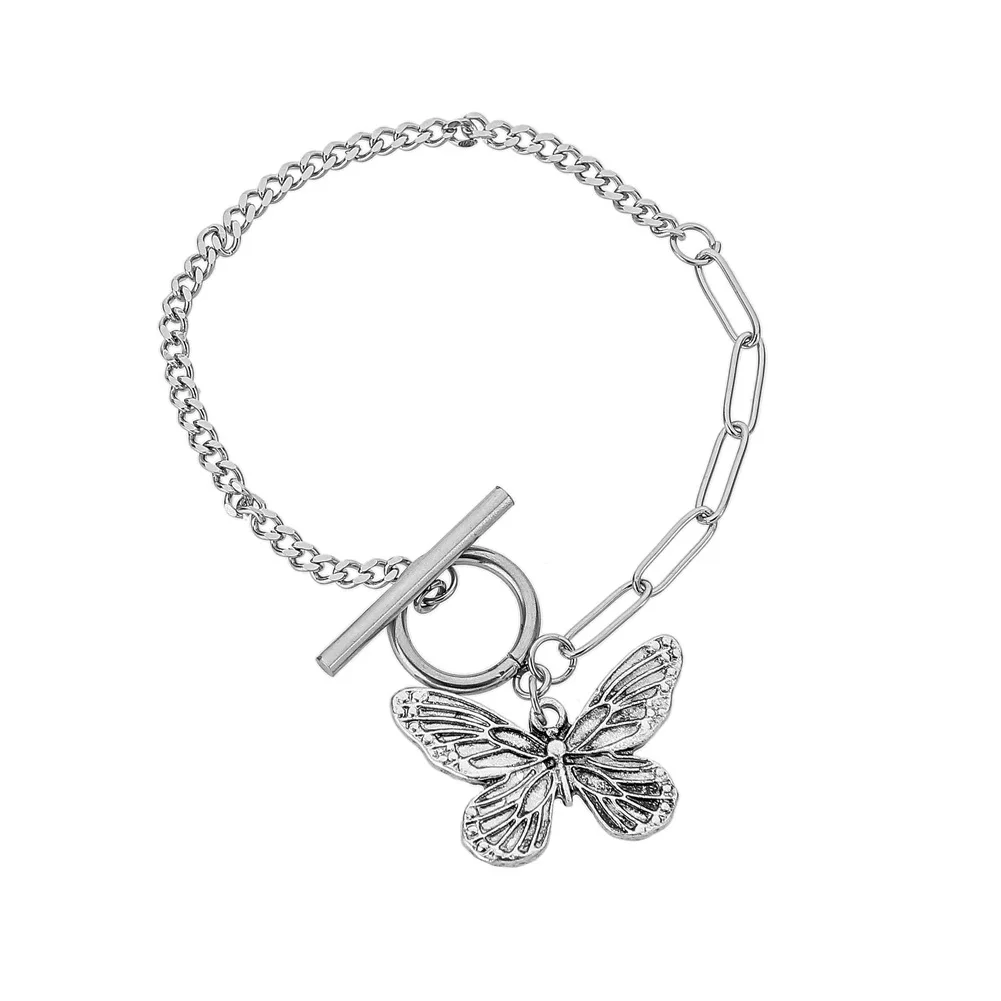 Vintage Stainless steel Silver Color Chain Bracelet Cute Acrylic Butterfly Pendant for Women Chain Cute Bracelet Accessories
Vintage Stainless steel Silver Color Chain Bracelet Cute Acrylic Butterfly Pendant for Women Chain Cute Bracelet Accessories