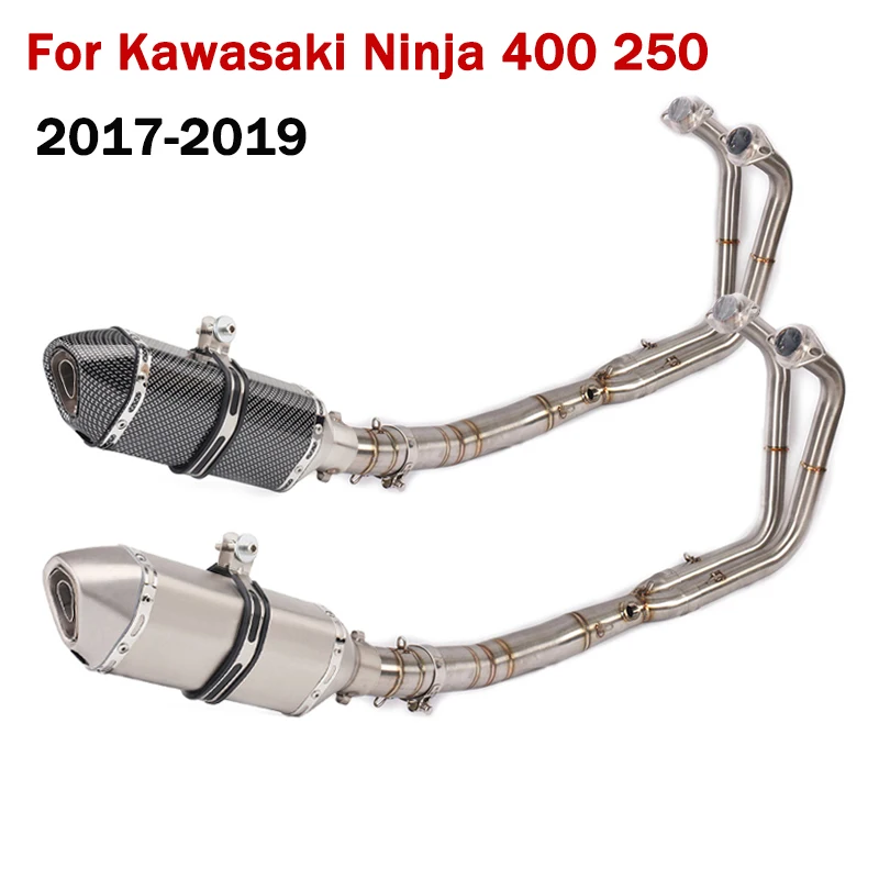 Для Kawasaki Ninja 400 250 2017 2018 2019 мотоцикл полная выхлопная система заголовок