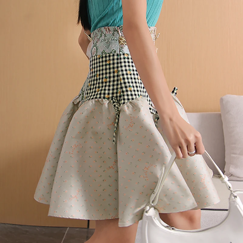 SHENGPALAE Personality High Waist Bow Jacquard Weave Skirt Women's Summer 2021 New Spliced Streetwear Skirts Female Tide 5E1809
SHENGPALAE Personality High Waist Bow Jacquard Weave Skirt Women's Summer 2021 New Spliced Streetwear Skirts Female Tide 5E1809