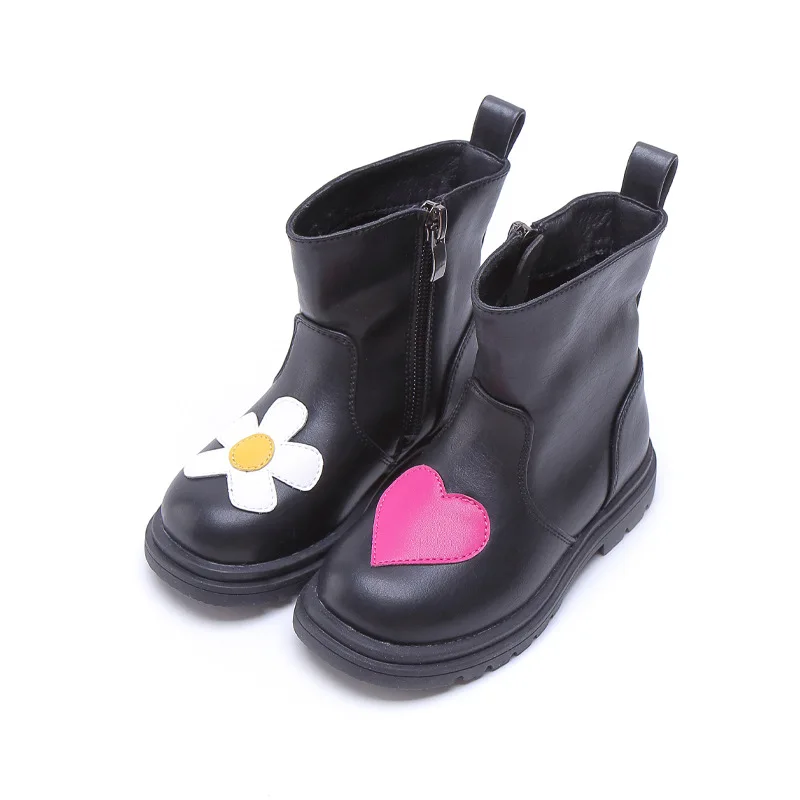 Детские ботильоны с молнией сбоку COZULMA, классические кожаные высокие ботинки с цветами для девочек, размеры 21-30, осень 2020 
Детские ботильоны с молнией сбоку COZULMA, классические кожаные высокие ботинки с цветами для девочек, размеры 21-30, осень 2020