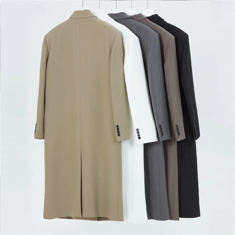 Autumn New Product Western Style and Long Suit Collar Coat Suit Trench Coat Women
Autumn New Product Western Style and Long Suit Collar Coat Suit Trench Coat Women