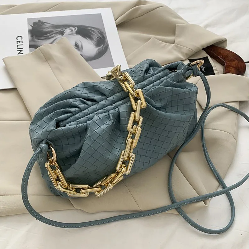 

Luxury Chain Dumplings Bag For Women Shoulder Bags Fashion Pleated Cloud Messenger Crossbody Bag Armpit Women's Designer Handbag