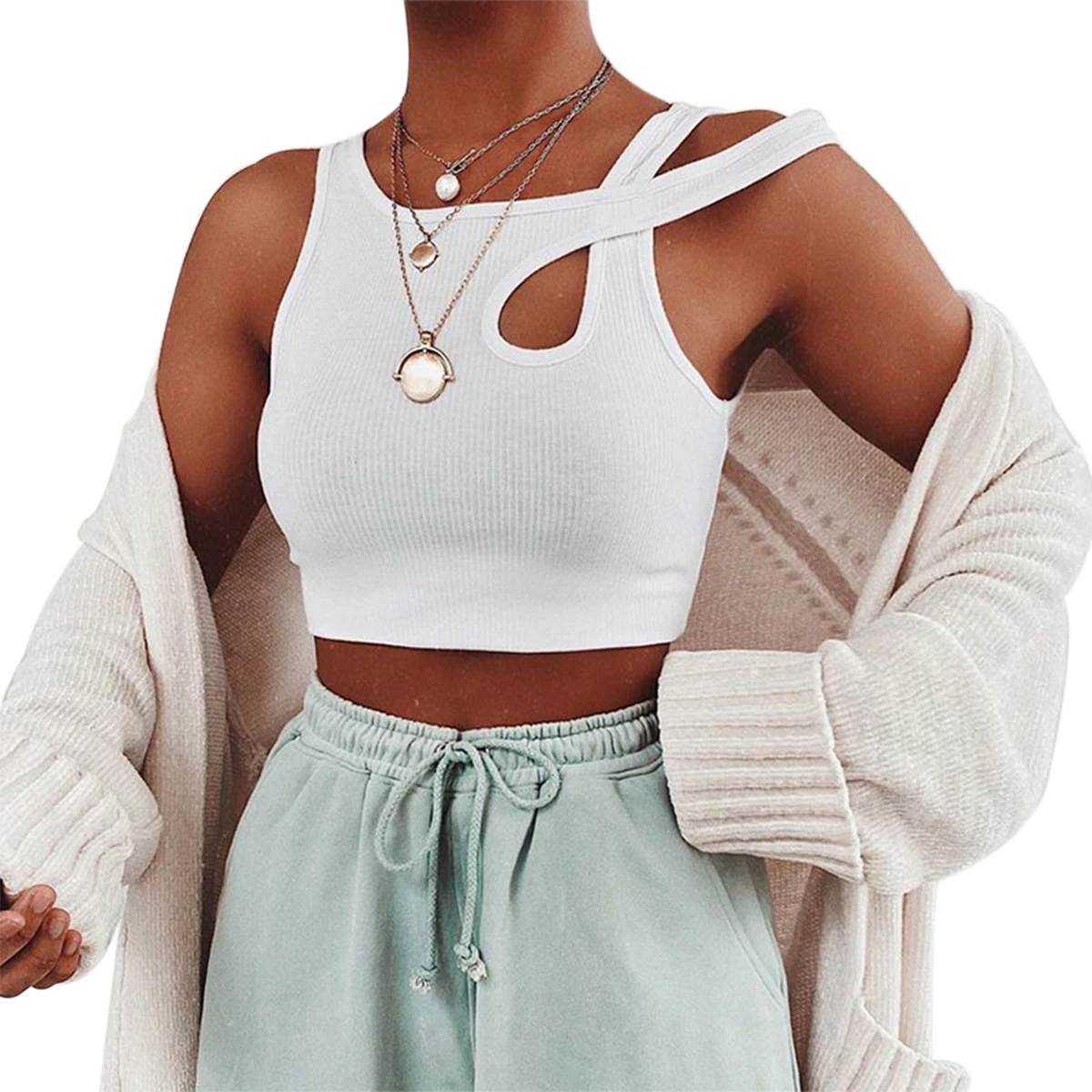 Women Crop Tops Clubwear Short Sleeve Back Lace-up T-shirt New White Criss-cross Bodycon Slim T-shirt Summer
Women Crop Tops Clubwear Short Sleeve Back Lace-up T-shirt New White Criss-cross Bodycon Slim T-shirt Summer