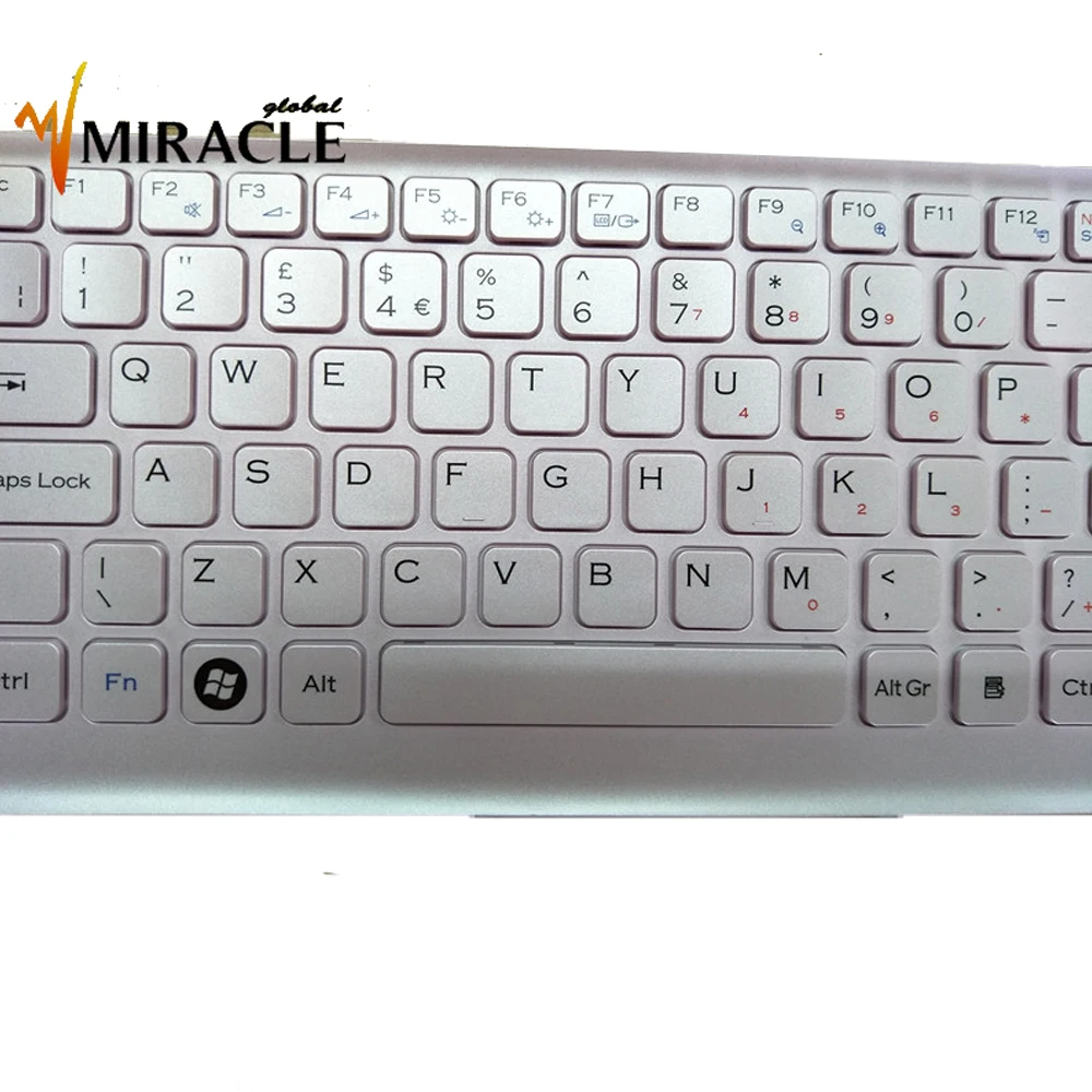 Laptop keyboard for SONY VGN-CS PCG-3G2T PCG-3E3T PCG-3E1T United Kingdom version silver with pink frame New Original 148701613 
Laptop keyboard for SONY VGN-CS PCG-3G2T PCG-3E3T PCG-3E1T United Kingdom version silver with pink frame New Original 148701613