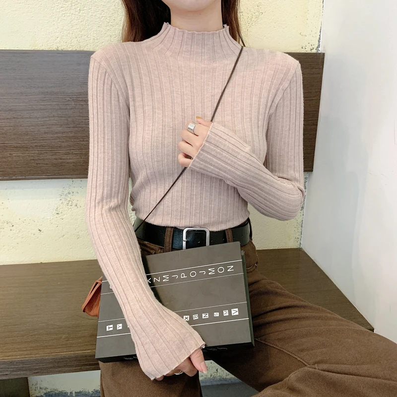 Alien Kitty 2021 Women Pullover Sweaters Knitted Female Turtleneck Solid Basewear Sweet Elegant Office Lady Slim All Match Tops
Alien Kitty 2021 Women Pullover Sweaters Knitted Female Turtleneck Solid Basewear Sweet Elegant Office Lady Slim All Match Tops