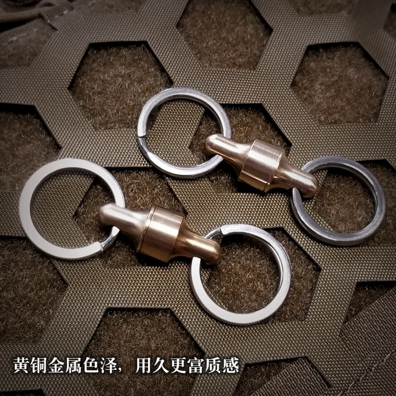 1Piece Titanium/Red Copper/Brass Removable Keyring Quick Release Keychain Dual Detachable Key Ring Pull-Apart Key Rings
1Piece Titanium/Red Copper/Brass Removable Keyring Quick Release Keychain Dual Detachable Key Ring Pull-Apart Key Rings